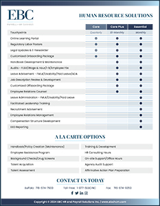 New York HR Services Chart Cover Image