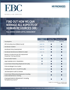 New York HR Services Plan Comparison