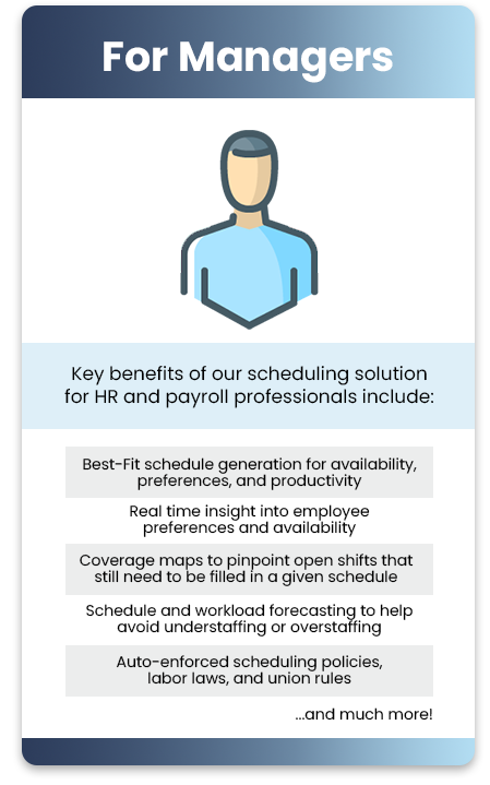 Scheduling Features For Managers