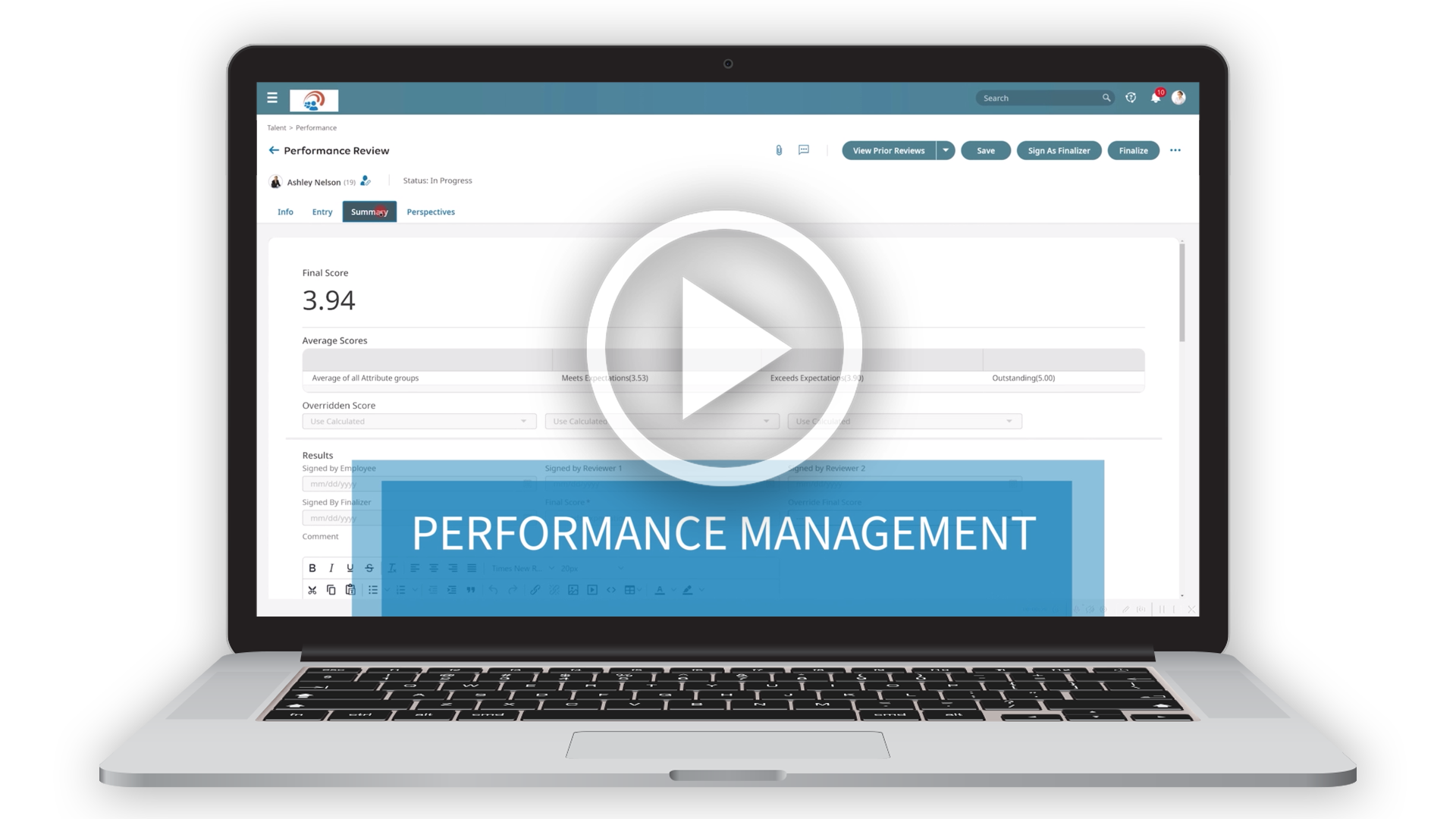 Employee Performance Software Demo Video Thumbnail